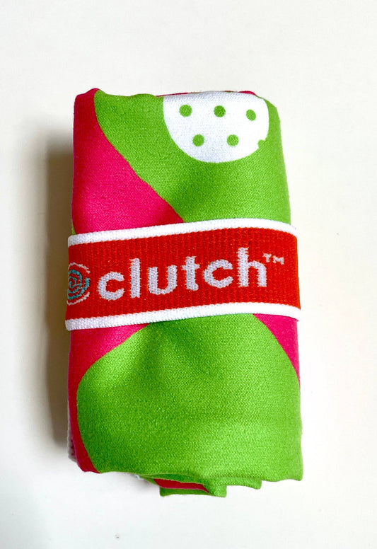 Clutch! Green & Pink Pickleball Towel - NEW!