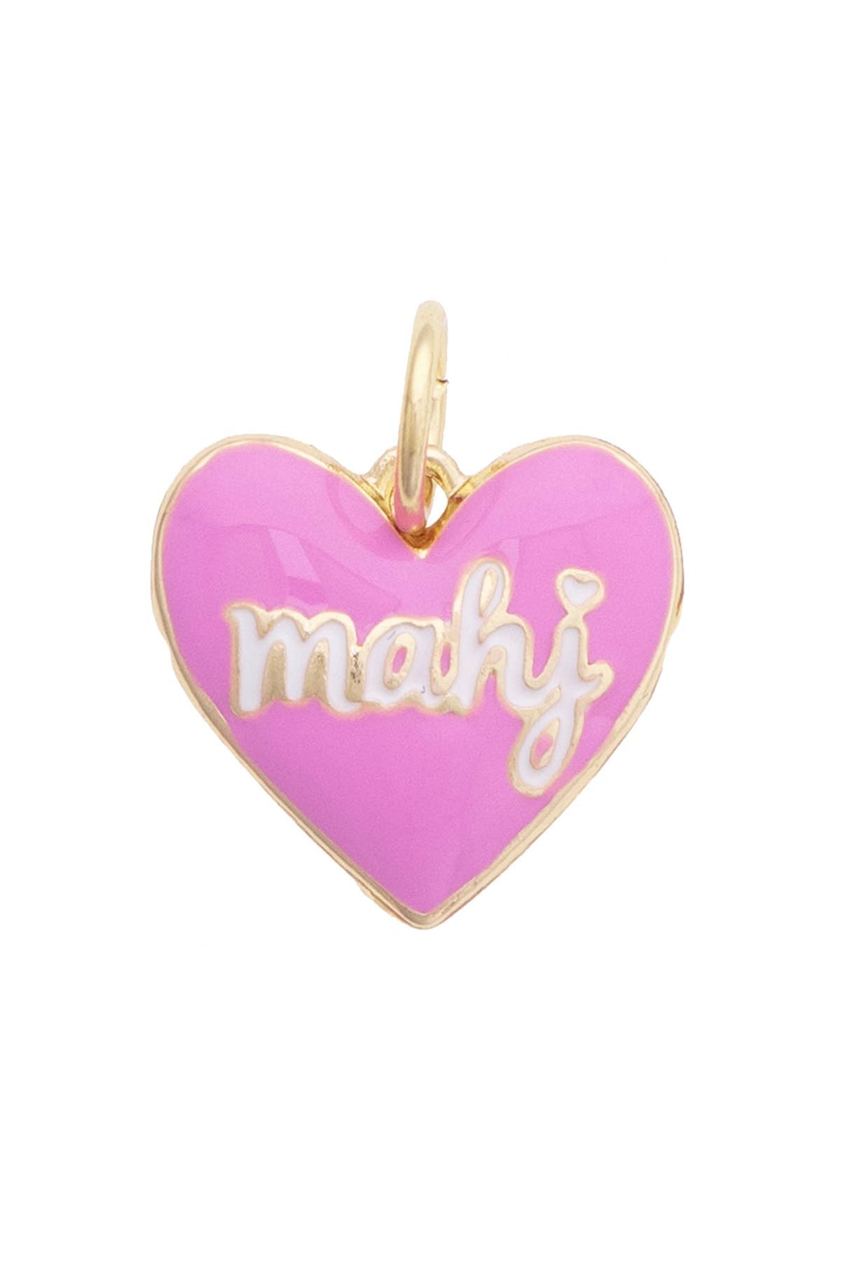 Mahj Enamel Heart Charm in Lilac