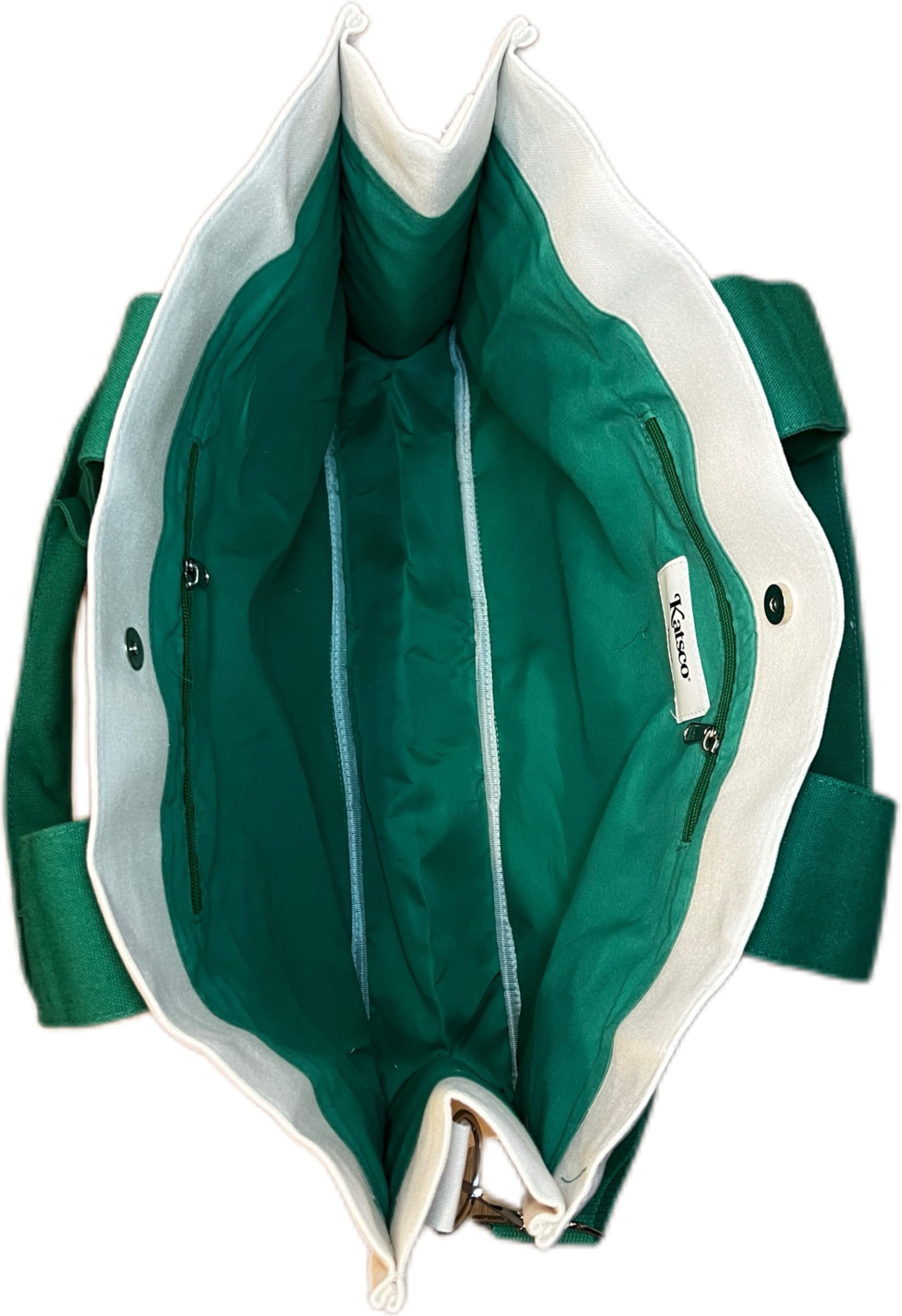 Katsco Tennis Tote- LOVE Tote - Premium Oversized Canvas Court Bag with Interior Zipper Pockets. Introductory Price - Favorite for Tennis Friends, Players and Captains.