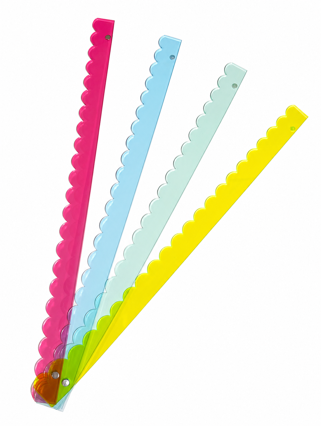 Katsco Color Mahjong Pushers — Set of 4 (Hot Pink, Sky Blue, Mint & Citrus Yellow)