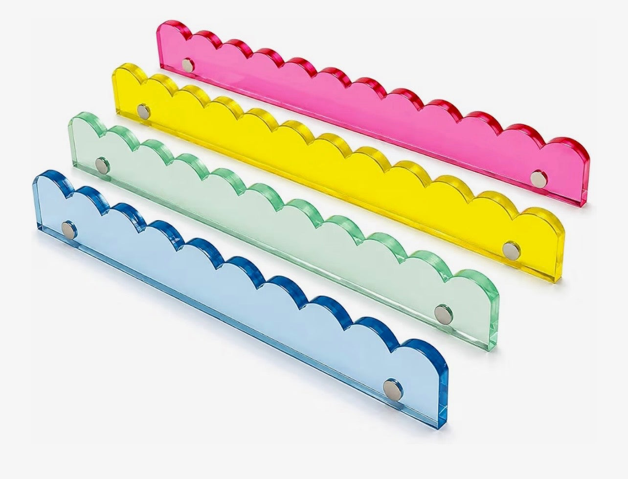 Katsco Color Mahjong Pushers — Set of 4 (Hot Pink, Sky Blue, Mint & Citrus Yellow)