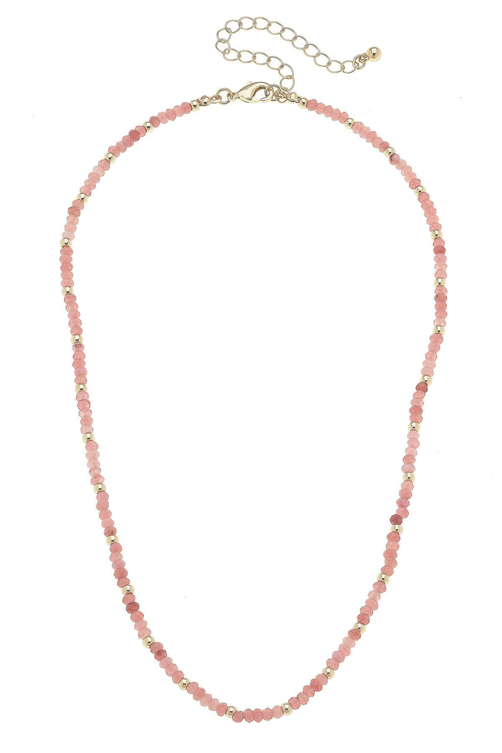 Olivia Beaded Necklace: Fuchsia