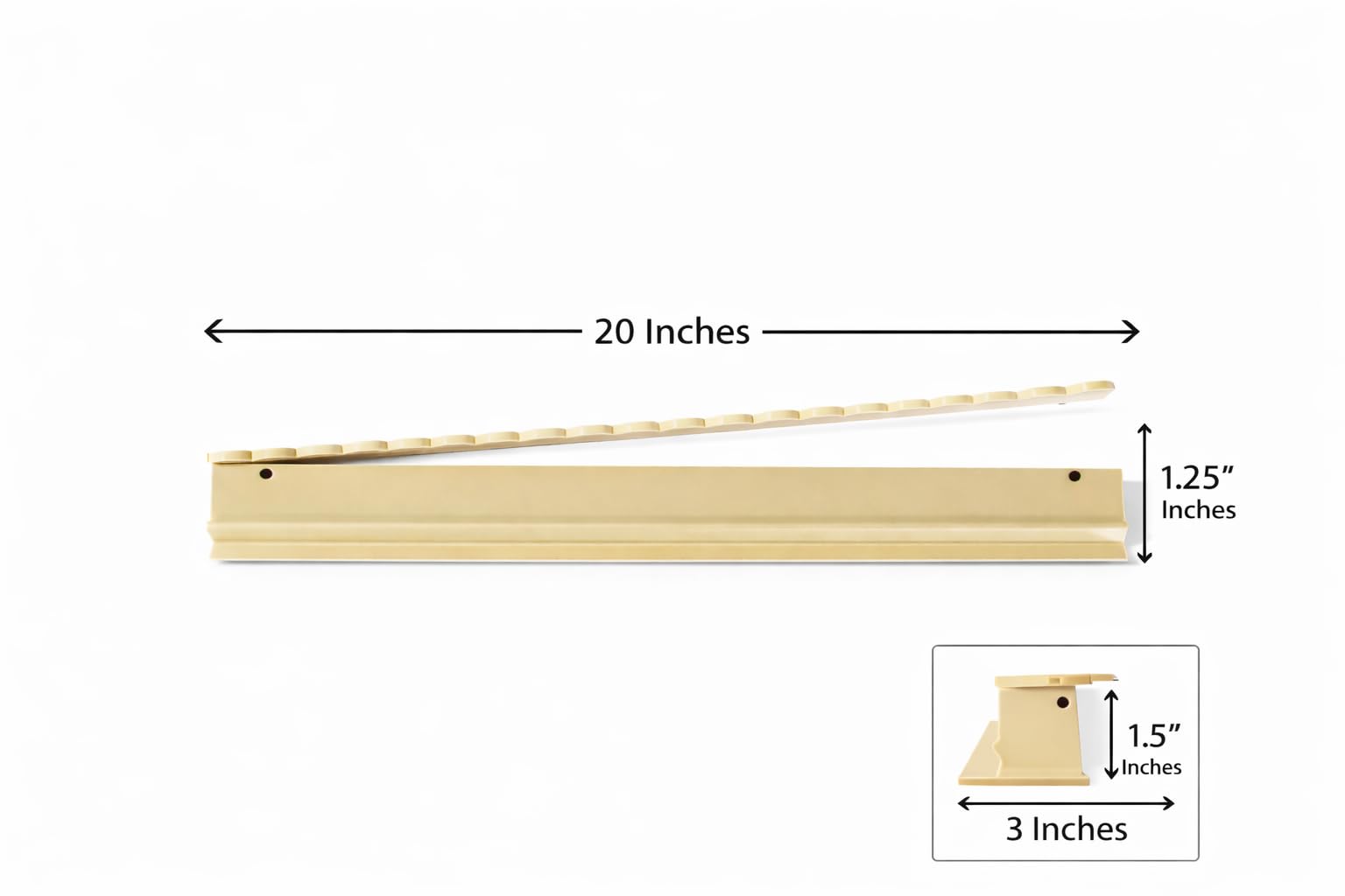 Katsco Brand, Set of 4, Magnetic, Scalloped, Ivory Mahjong Tile Racks with Removable Acrylic Pushers with Velvet Bag, 20-Inch Length American Mahjong Racks Holders, Includes Velvet Rack Bag